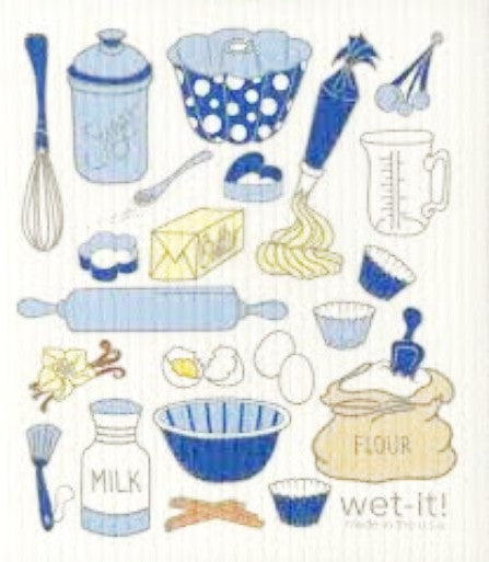 Baking Time Wet-It Swedish dishcloth baking tools design eco friendly reusable sponge cloth kitchen cleaning cloth