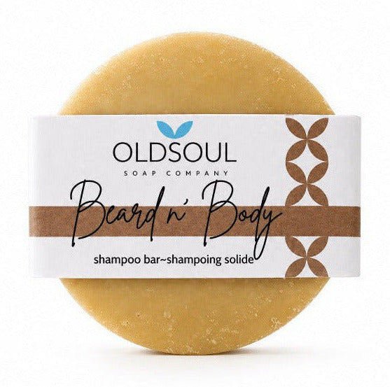 Eco-friendly beard and body cleansing bar with bergamot peppermint and neem oil