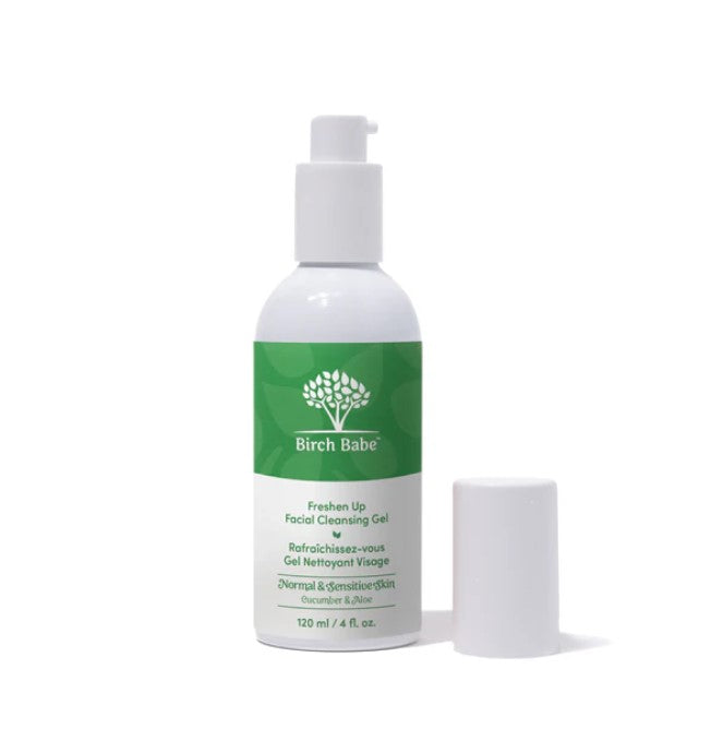 Birch Babe Freshen Up Facial Cleansing Gel with natural ingredients, gentle foam, fresh scent, suitable for all skin types