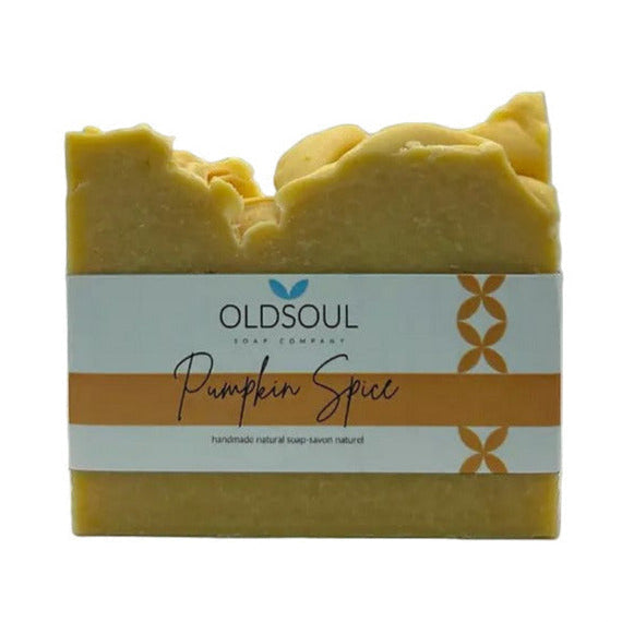 Pumpkin Spice Artisan Soap handmade in Canada with real pumpkin and warm fall spices