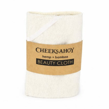 Simply Natural Canada – Cheeks Ahoy Hemp + Bamboo Beauty Cloth – Reusable Eco-Friendly Makeup Remover and Facial Cleansing Cloth Made in Canada
