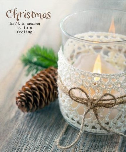 More Joy Christmas Isn't A Season Swedish Dishcloth with red and white printed text on soft, durable cellulose and cotton