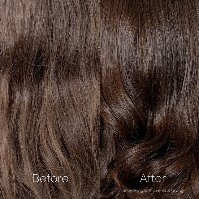 Close-up of the Everist Shampoo Concentrate Tin highlighting the minimalist, fragrance-free label with sleek metallic finish