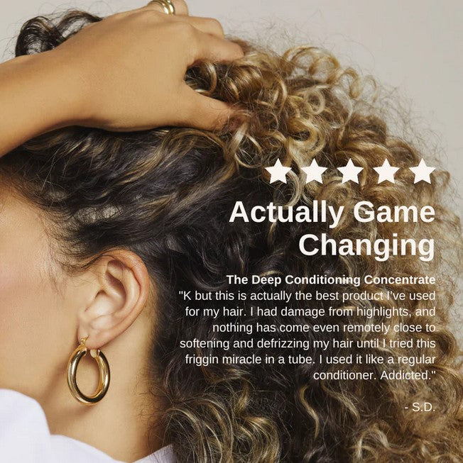 Close-up of the Everist Haircare Concentrates Travel Kit label displaying natural ingredients and subtle botanical scent