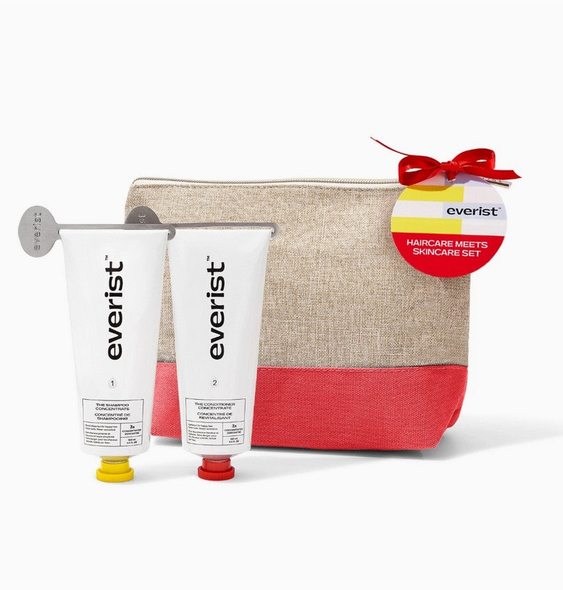 Everist Haircare Meets Skincare Set with nourishing cream conditioner and shampoo, natural ingredients, and eco-friendly