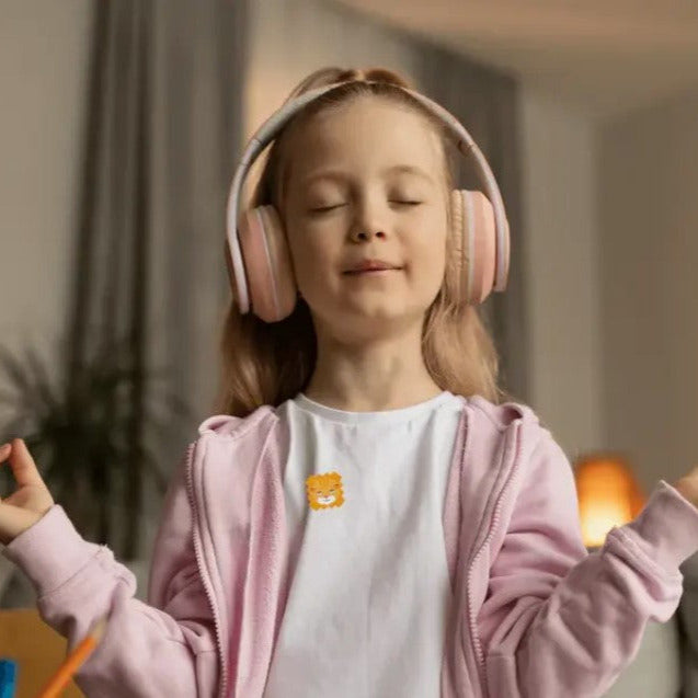 Close-up of vibrant green ZenPatch stickers with textured surface and calming leaf design, showcasing individual sticker