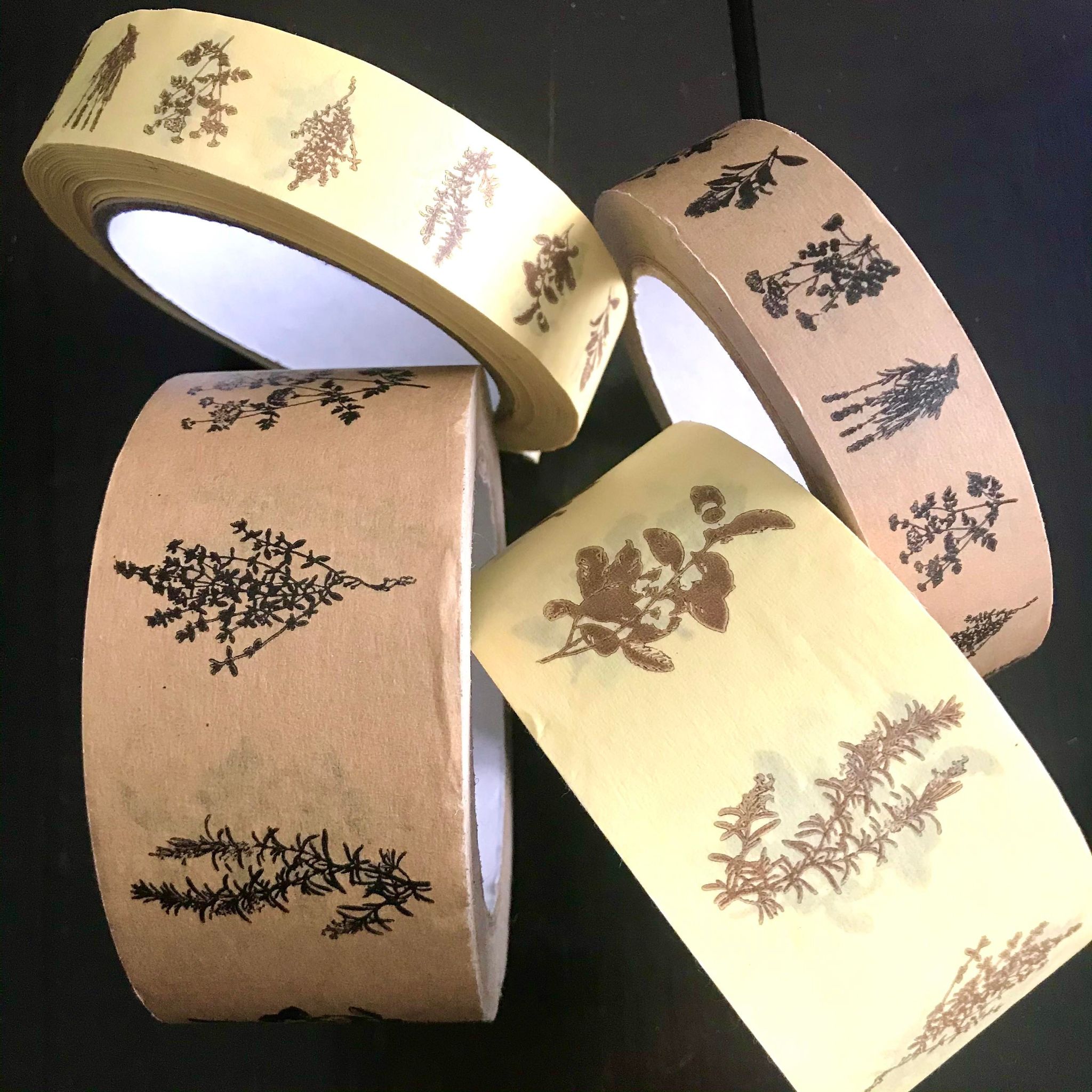 Goldrick Natural Living brown paper tape, 25mm and 50mm eco-friendly recyclable kraft tape, made in England for sustainable
