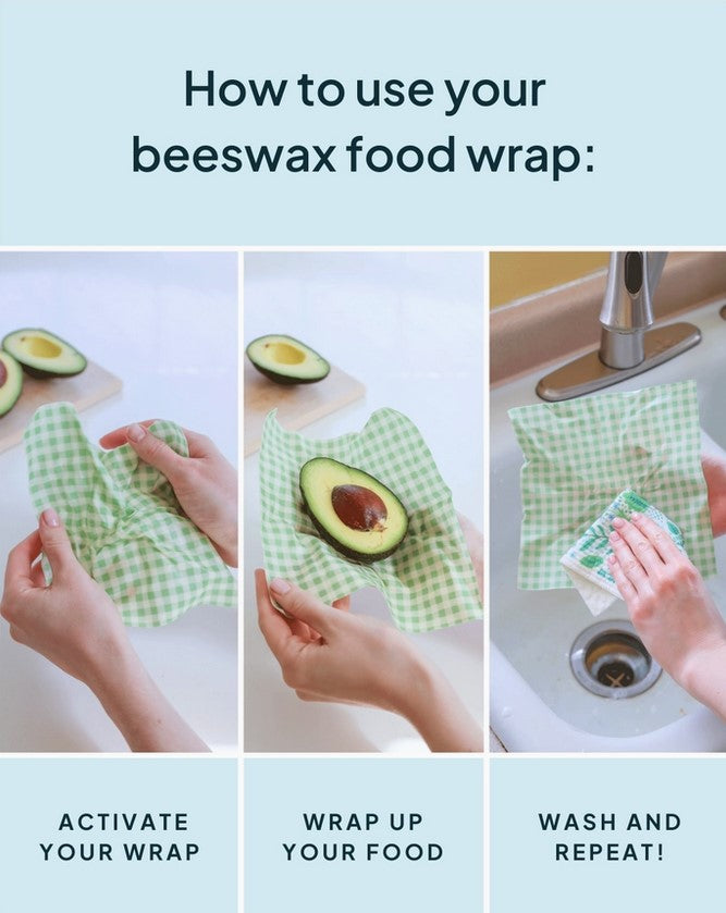 Close-up of colorful beeswax wrap patterns with hand-crafted edges and visible organic cotton fibers for eco-friendly reuse