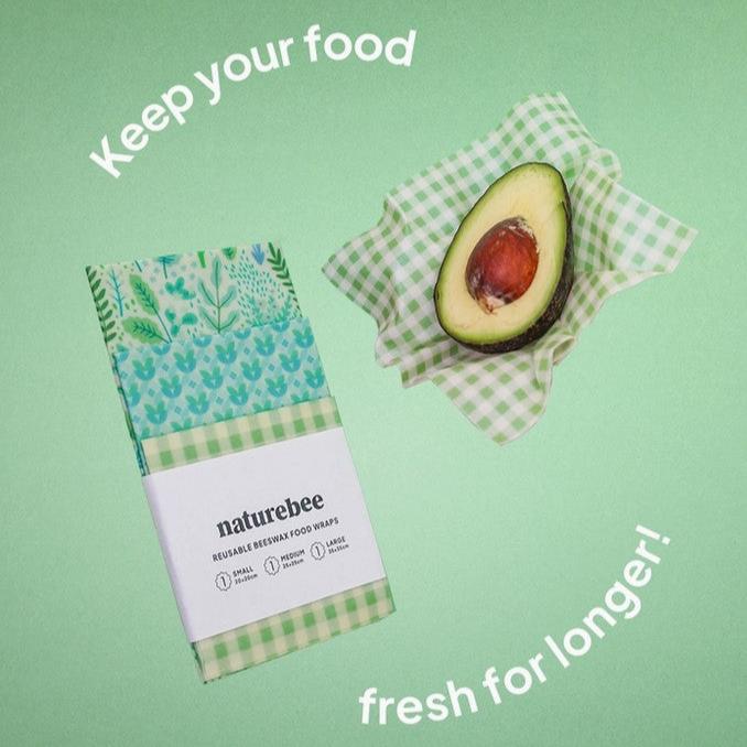 Close-up of colorful beeswax wrap patterns showcasing hand-crafted organic ingredients and textured surface details