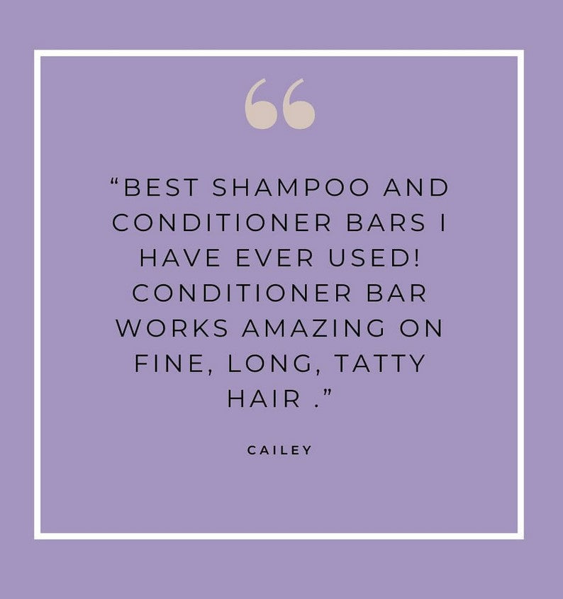 Close-up of the Nature's Aid Shampoo Bar label highlighting lavender and rosemary ingredients and eco-friendly packaging