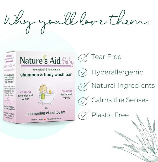 Close-up of the Baby Solid Shampoo and Body Wash Bar's textured surface, highlighting natural ingredients and subtle floral