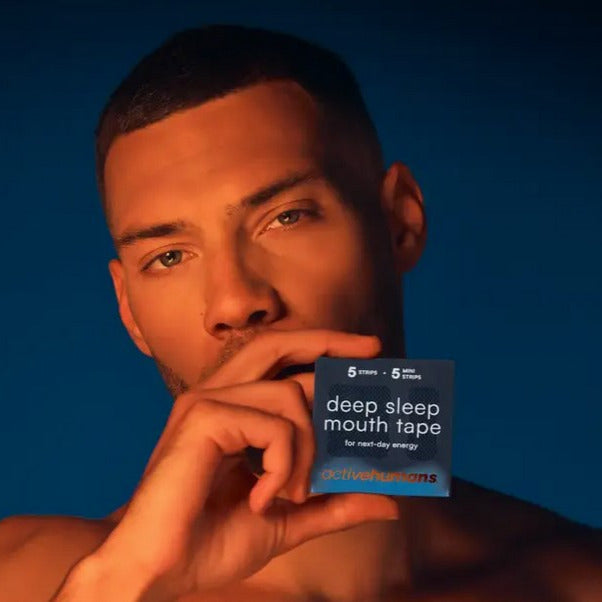 Close-up of the Deep Sleep Mouth Tape’s textured surface and perforated edges for comfortable sleep application.