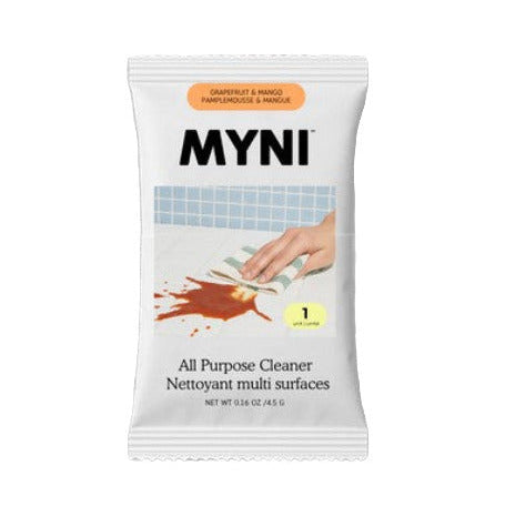 Myni All Purpose Cleaner Tablet Grapefruit and Mango packaging eco-friendly zero-waste multi-surface cleaning tablet