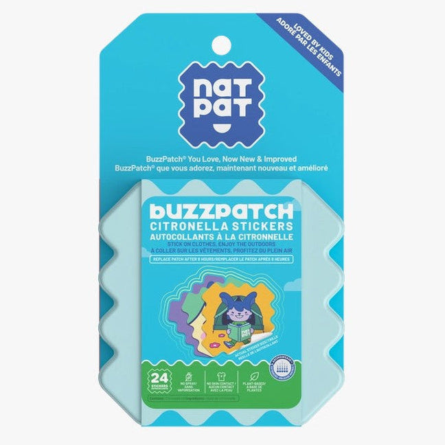 BUZZPATCH mosquito repellent stickers for kids treasure box with 24 citronella essential oil patches