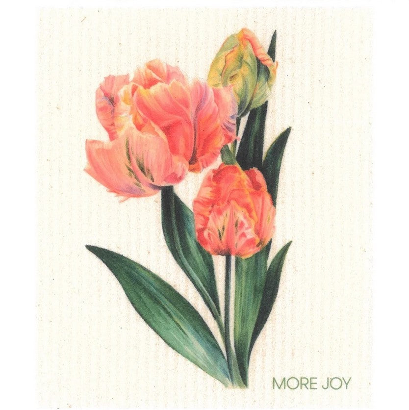 more joy swedish dishcloth tulip floral design