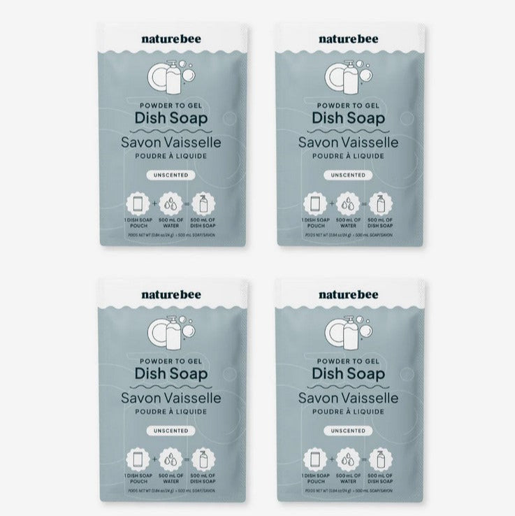 Close-up of clear gel texture with untapped powder sediment around the dish soap bottle cap