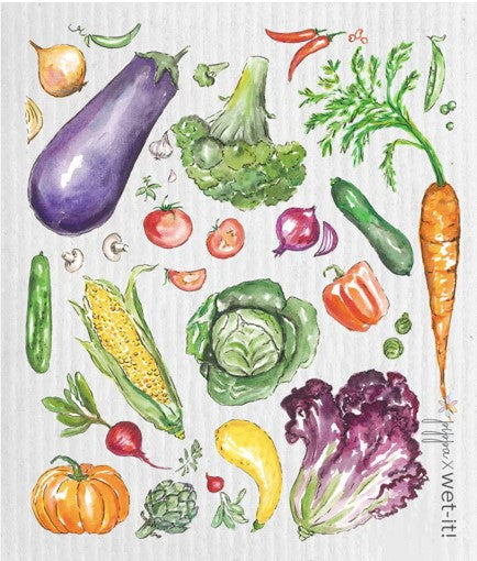 Produce Wet-It Swedish dishcloth fruit vegetable design eco friendly reusable sponge cloth kitchen cleaning cloth