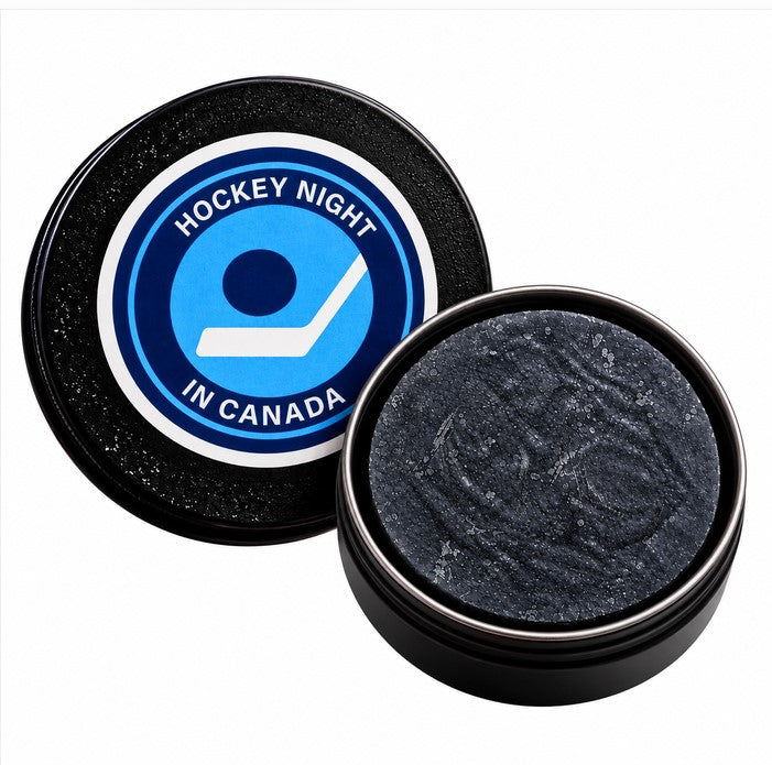 Hockey Night in Canada Classic Puck Soap in collectible gift tin on a white background