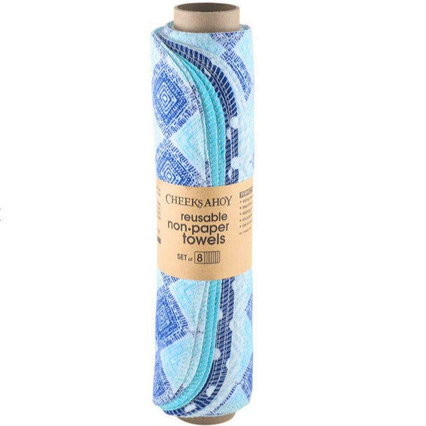 Close-up of the Seaside-themed embroidery detail on the textured, beige cotton towel edge highlighting stitch precision.