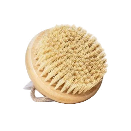 The Bare Home dry body brush with natural wooden handle, firm bristles, 12-inch length, zero waste, suitable for bath and
