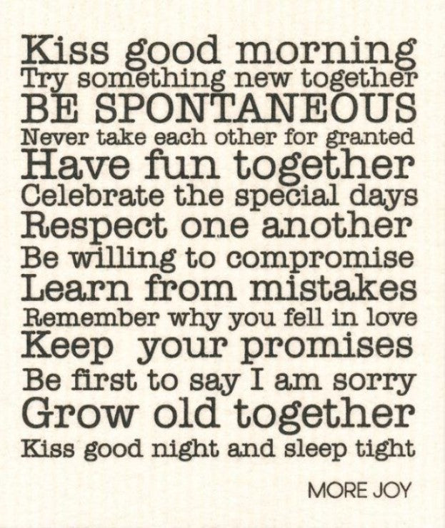 Rules of Love More Joy Swedish Dishcloth made from biodegradable cellulose and cotton, with textured surface for cleaning