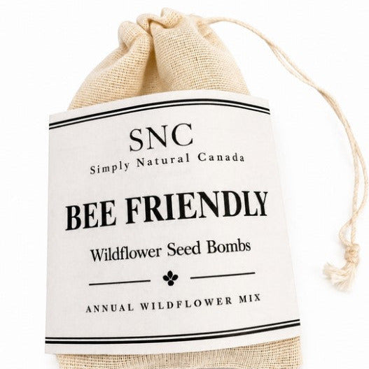 wildflower seed bombs label bee friendly annual wildflower mix Canada