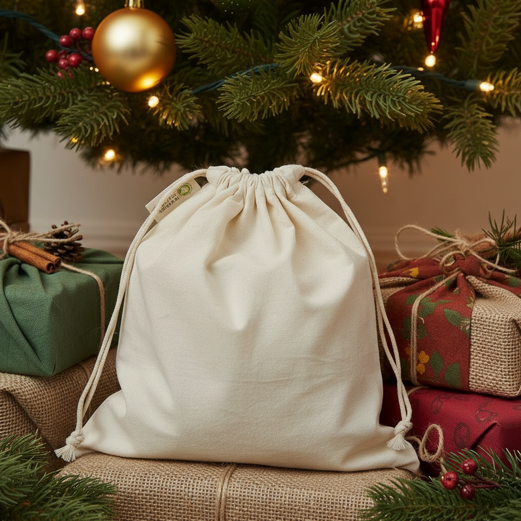 Square Christmas gift scene