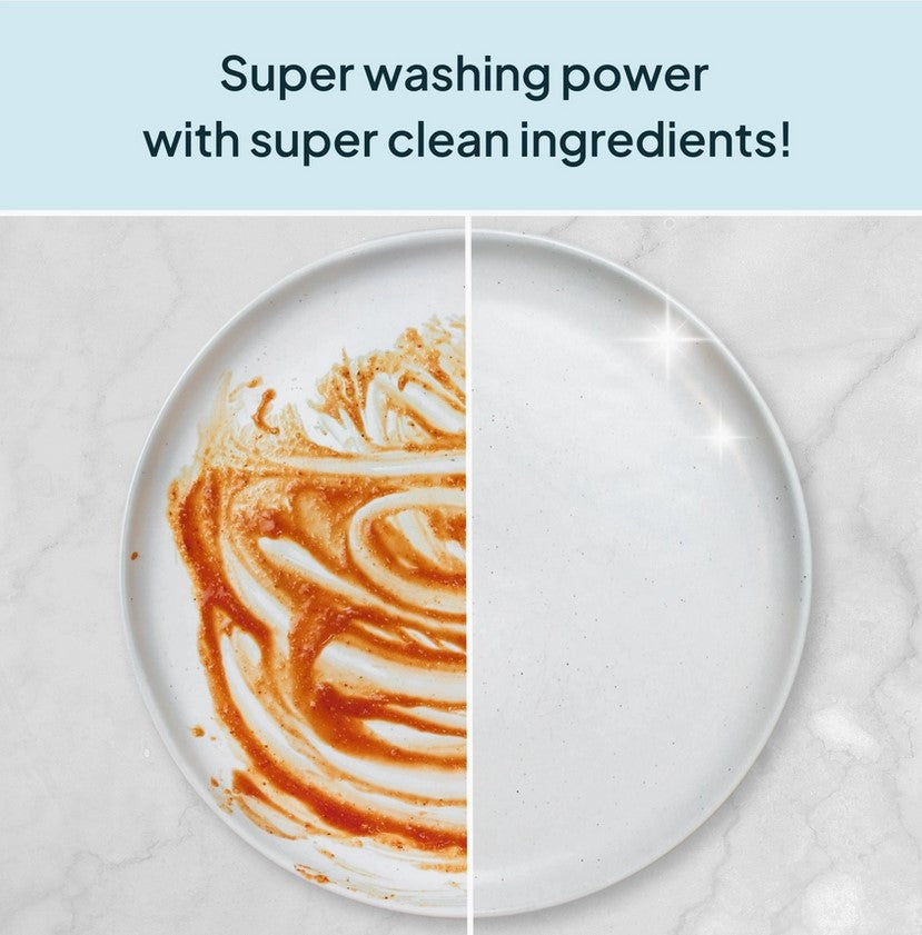 Close-up of Nature Bee Dishwasher Tablets packaging displaying eco-friendly label and natural plant imagery