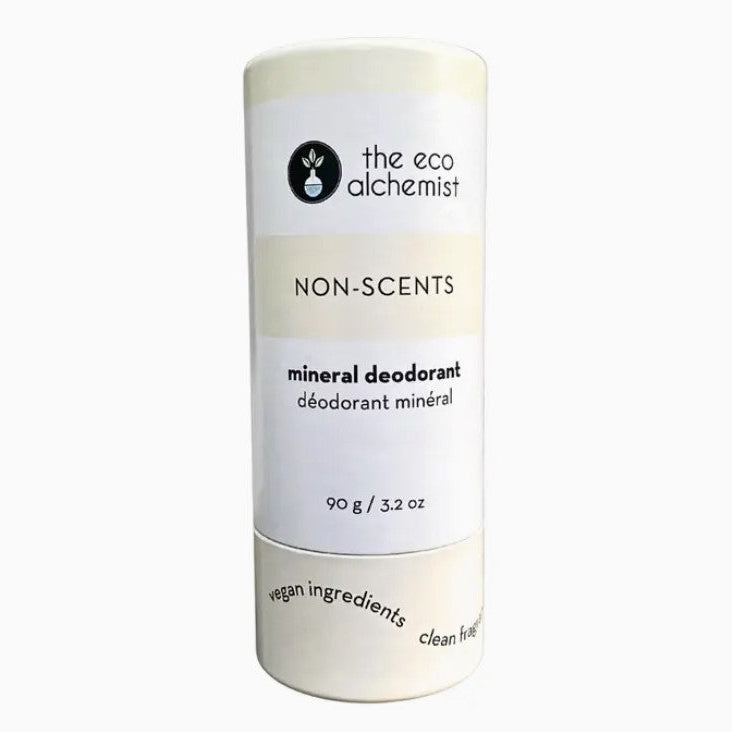 The Eco Alchemist Non-Scents Mineral Deodorant Stick 90g unscented deodorant for sensitive skin made in Canada