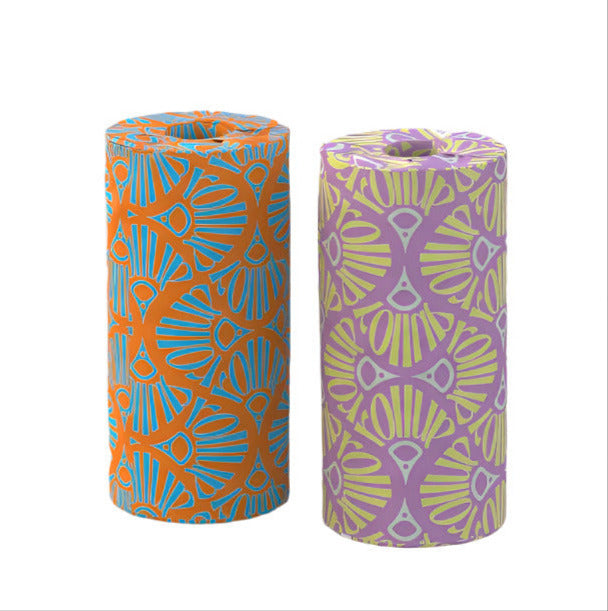 Roll Up Bamboo Paper Towel roll with natural beige textured surface, 11-inch diameter, eco-friendly zero waste design