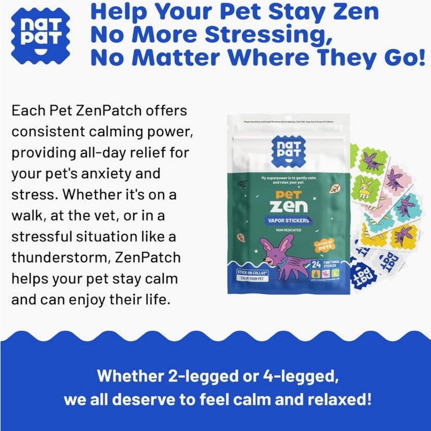 Close-up of the NATPAT Pet Zen Stickers’ textured calming design featuring soft pastel colors and subtle embossed patterns