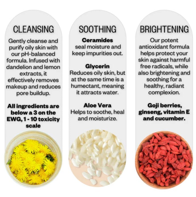 Close-up of the Facial Cleanser Concentrate bottle’s textured pump and sleek design, highlighting its elegant packaging