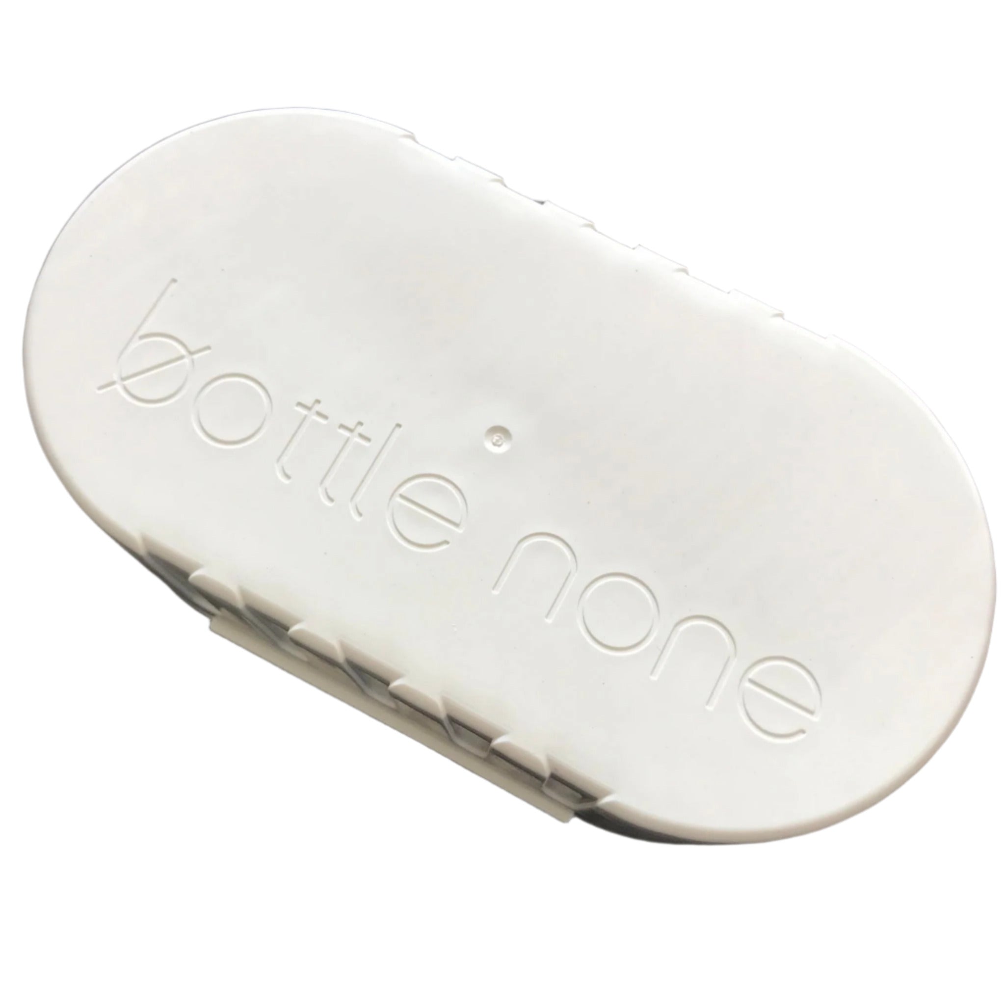 Canadian made white recycled plastic double travel case for Bottle None shampoo and conditioner bars