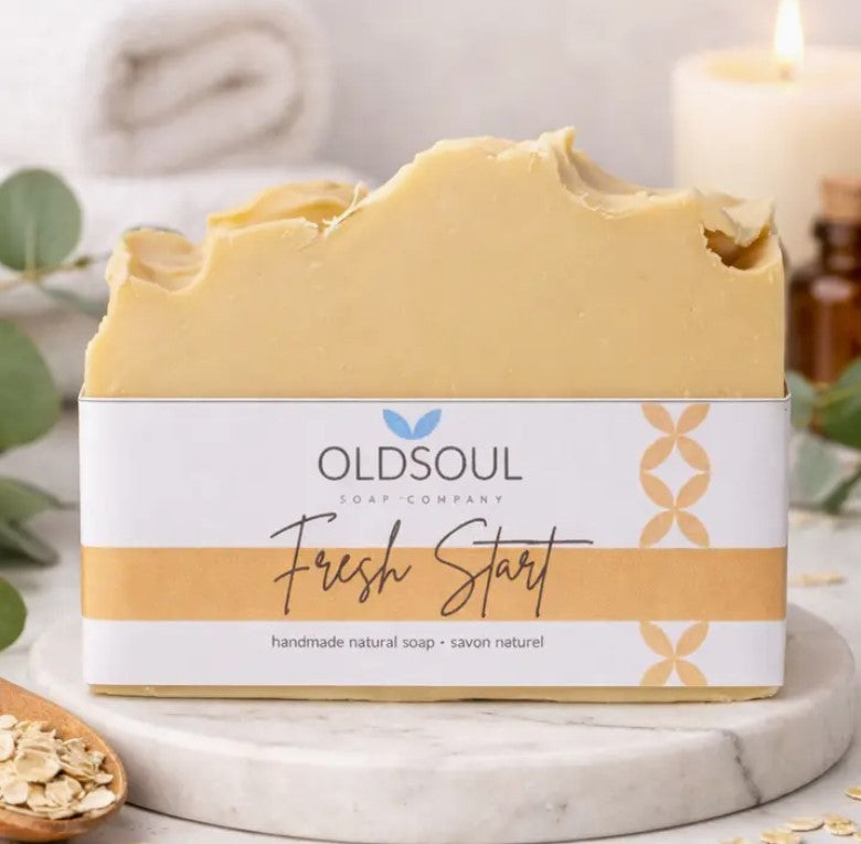 Fresh Start artisan soap natural lemongrass orange bar handmade vegan soap Canada