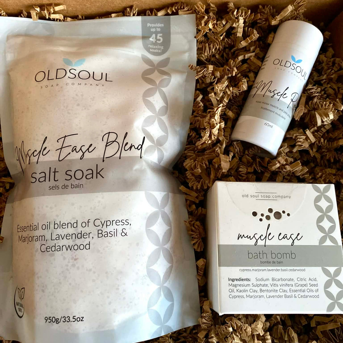 Muscle Ease Gift Set | Canadian Muscle Relief Bath & Balm Trio