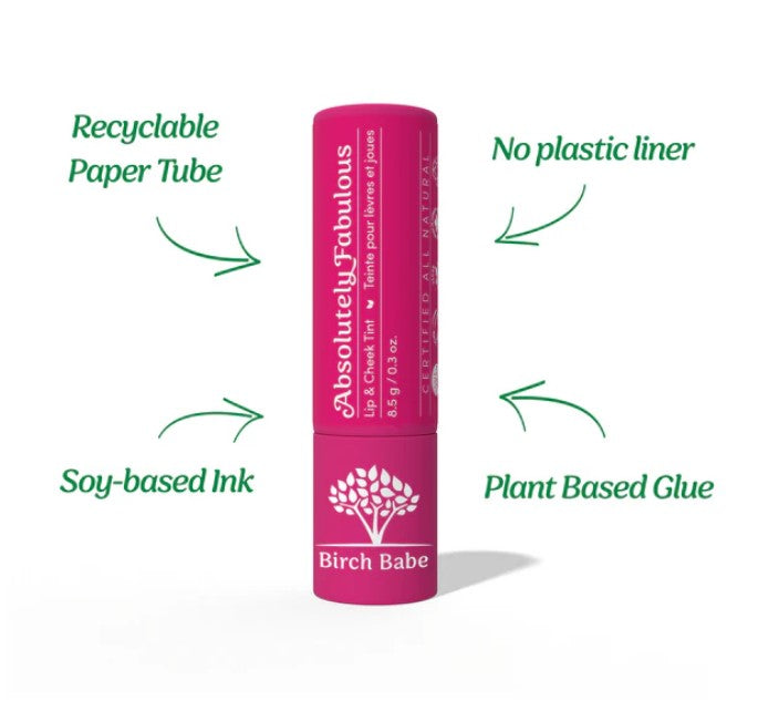 Absolutely Fabulous Lip & Cheek Tint by Birch Babe | Light Pink Sheen