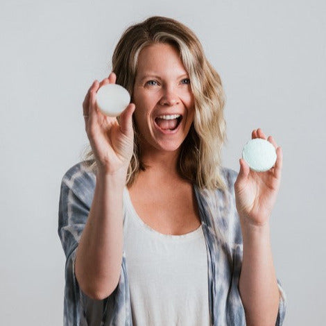 Close-up of the CLEAR Oily Hair Conditioner Bar’s textured surface with visible natural ingredient specks and a subtle
