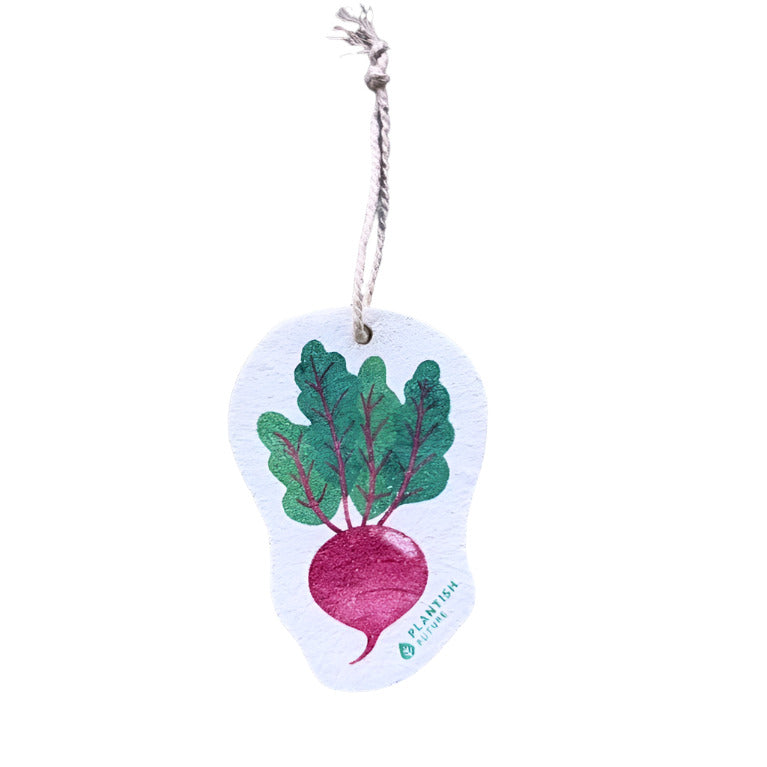 Close-up of the textured, biodegradable sponge surface showing green and yellow layers with a slight foam pattern detail.