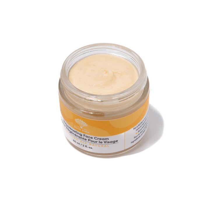 Close-up of creamy face cream texture with visible gentle swirls and soothing lavender scent hints on the surface.