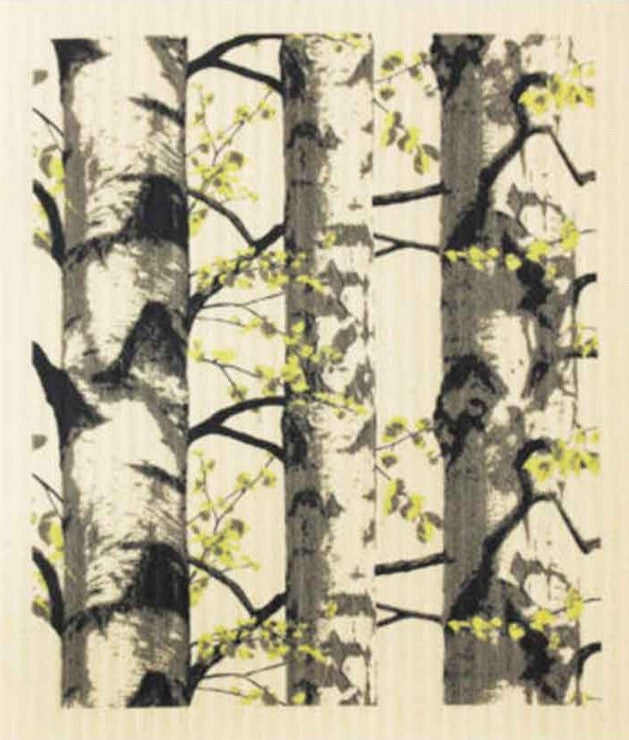 Birch Tree More Joy Swedish dishcloth with cellulose and cotton, biodegradable, textured surface for effective cleaning and