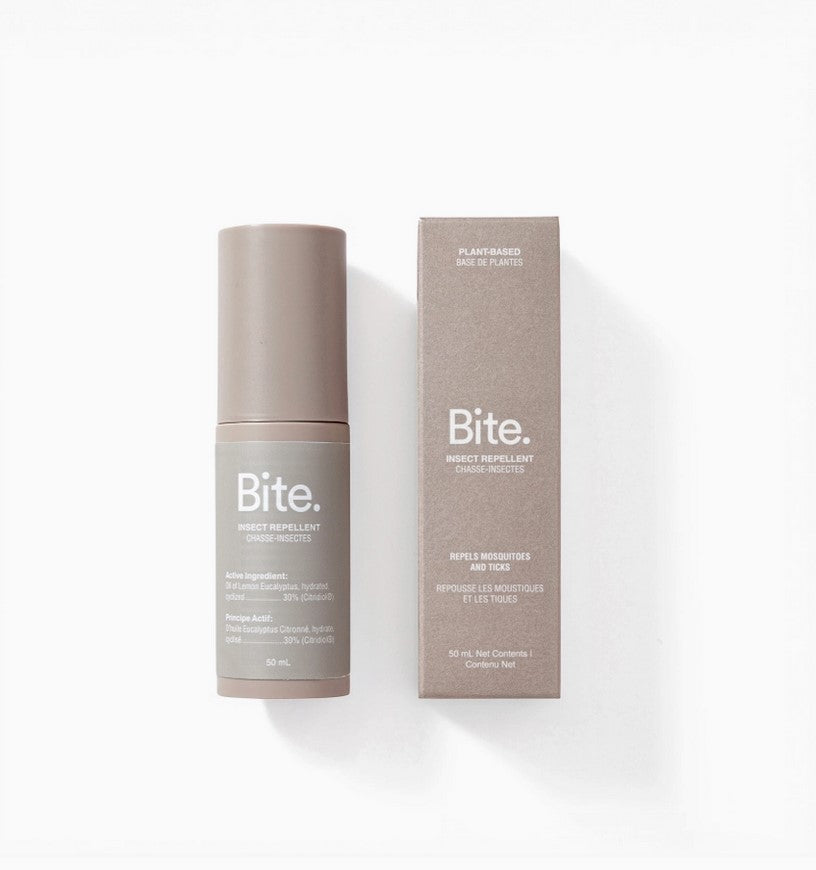 Bite insect repellent 50 ml travel size Health Canada approved natural tick and mosquito repellent Canada oil of lemon eucalyptus spray