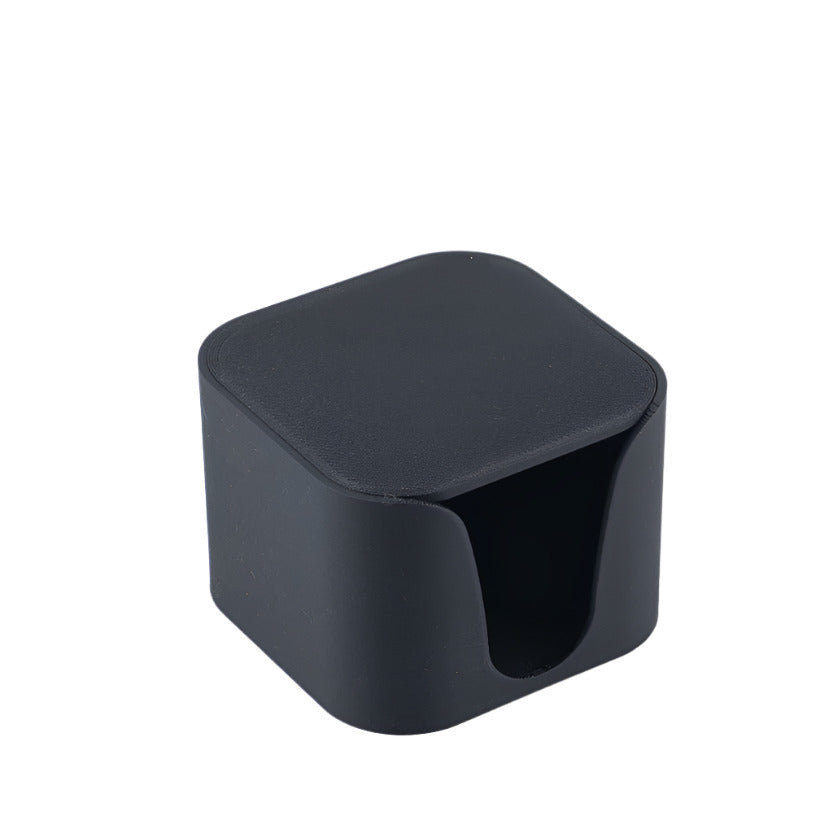 Cheeks Ahoy Facial Rounds Caddy in black 3D-printed storage box for reusable facial rounds, sleek design for clean beauty