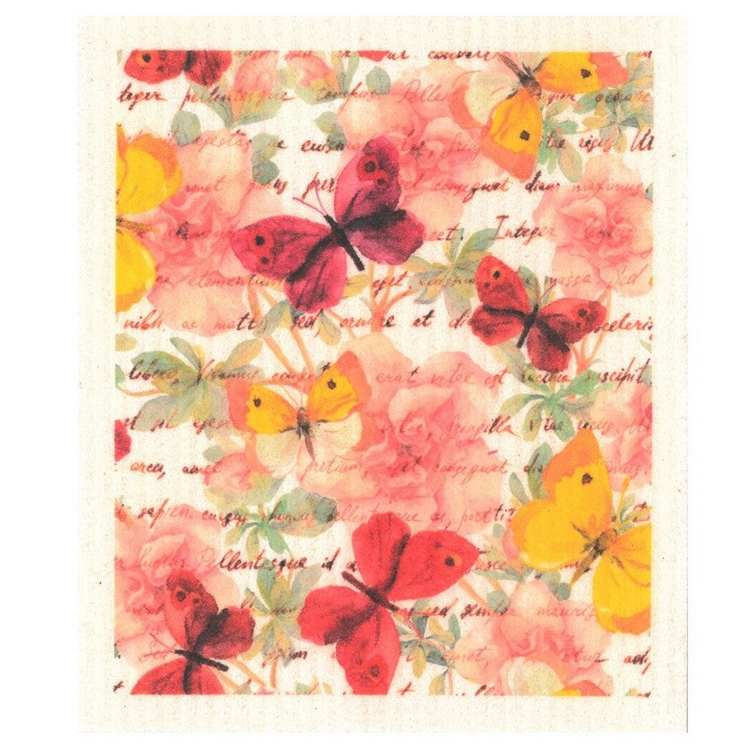 more joy swedish dishcloth butterfly floral design