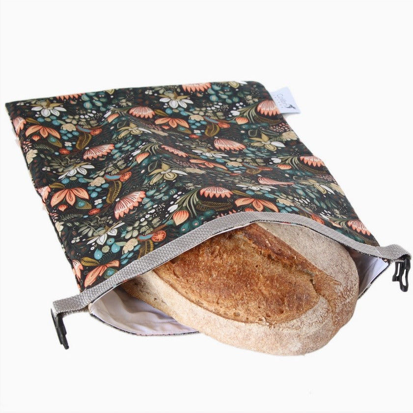 Colibri Penny Lane reusable bread bag with artisan sourdough loaf