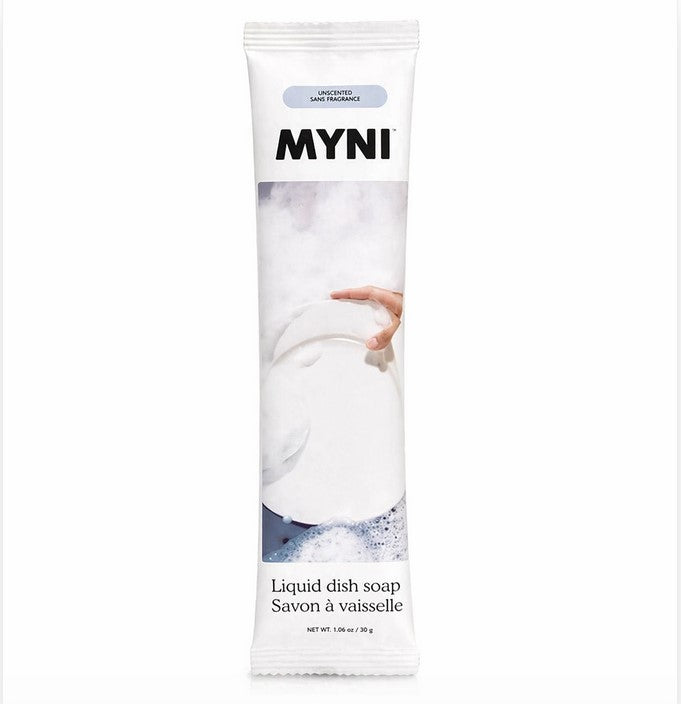 Myni unscented dish soap concentrate refill powder eco friendly compostable packaging zero waste dishwashing solution Canada