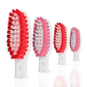 Zerro Toothbrush Replacement Heads 4 Pack - Red/Pink