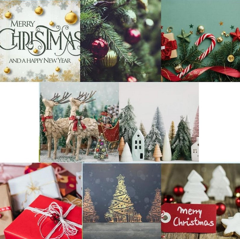 Close-up of the textured Swedish dishcloth featuring a festive "Merry Christmas" design with detailed embroidery accents.