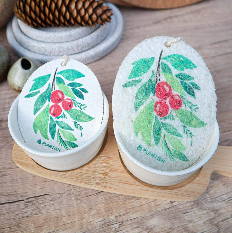 Close-up of sponge texture highlighting the intricate botanical patterns and vibrant colors on the Botanical Bliss Pop Up