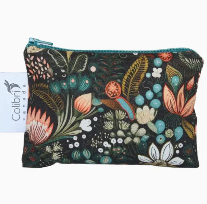 Colibri small reusable snack bag in Penny Lane pattern made in Canada