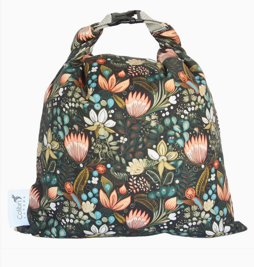 Colibri Penny Lane reusable bread bag folded closed with buckle strap